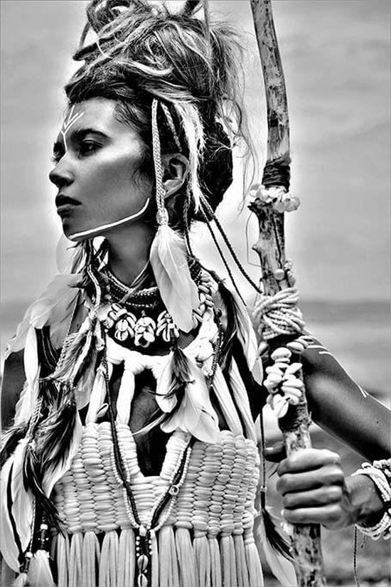 Fotokunst | - Mensen Zwart-Wit - Beautiful Indian - 120 x 180 -... |