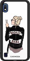 Samsung A10 hoesje - Badass babe blondine | Samsung Galaxy A10 case | Hardcase backcover zwart