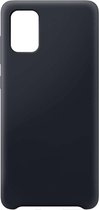 Siliconen hoesje voor Samsung Galaxy A71 - Zwart - Inclusief 1 extra screenprotector