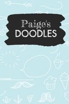 Paige's Doodles: Personalized Teal Doodle Notebook Journal (6 x 9 inch) with 150 dot grid pages inside.