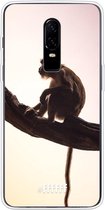 OnePlus 6 Hoesje Transparant TPU Case - Macaque #ffffff