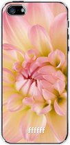 iPhone SE (2016) Hoesje Transparant TPU Case - Pink Petals #ffffff