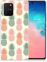 Siliconen Hoesje Geschikt voor Samsung Galaxy S10 Lite GSM Hoesje Ananas