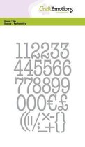 CraftEmotions Die - typewriter cijfers Card 10,5x14,8cm 20mm