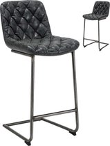 Set van 2 design barkrukken cantilever 96 cm uit PU-stof zwart