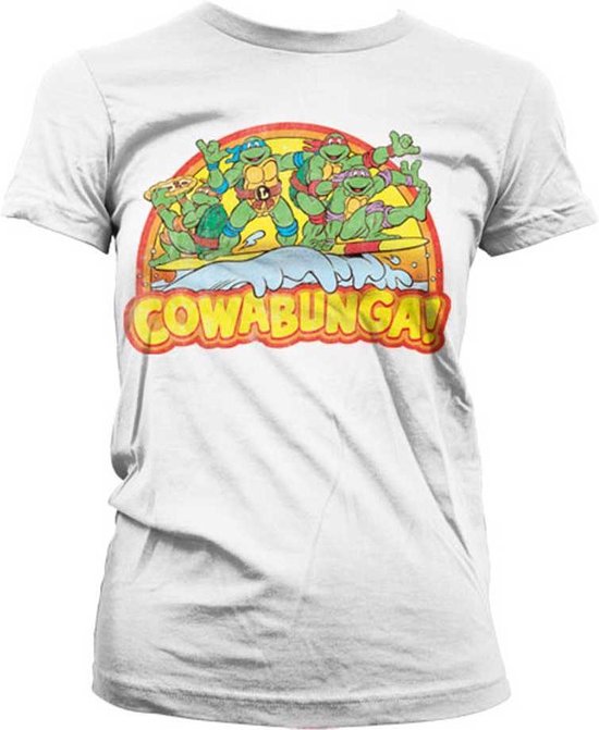 Teenage Mutant Ninja Turtles Dames Tshirt -2XL- Cowabunga Wit