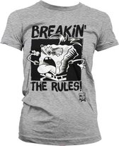SpongeBob SquarePants Dames Tshirt -S- Breakin' The Rules Grijs