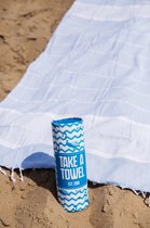Take A Towel Hamamdoek lichtblauw tropical TAT 2-4
