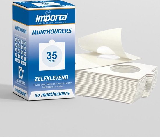 Importa Munthouders zelfklevend 35mm - 50 stuks