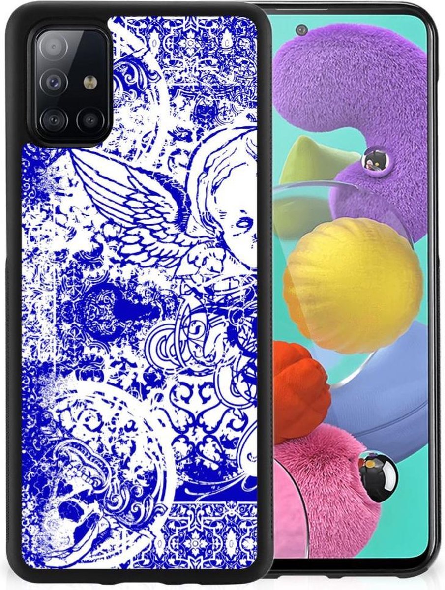 Mobiel Case Samsung Galaxy A51 Angel Skull Blauw
