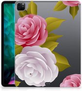 Siliconen Back Case iPad Pro 12.9 (2020) | iPad Pro 12.9 (2021) Hoesje ontwerpen Roses met transparant zijkanten