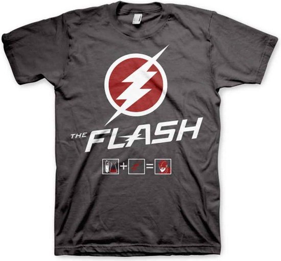 DC Comics The Flash Heren Tshirt -XL- Riddle Grijs