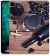 Silicone Case iPad Pro 12.9 (2020) | iPad Pro 12.9 (2021) Hoes Wijn met doorzichte zijkanten