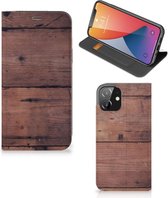 Hoesje Geschikt voor iPhone 12 | Geschikt voor iPhone 12 Pro Leuk Case Old Wood
