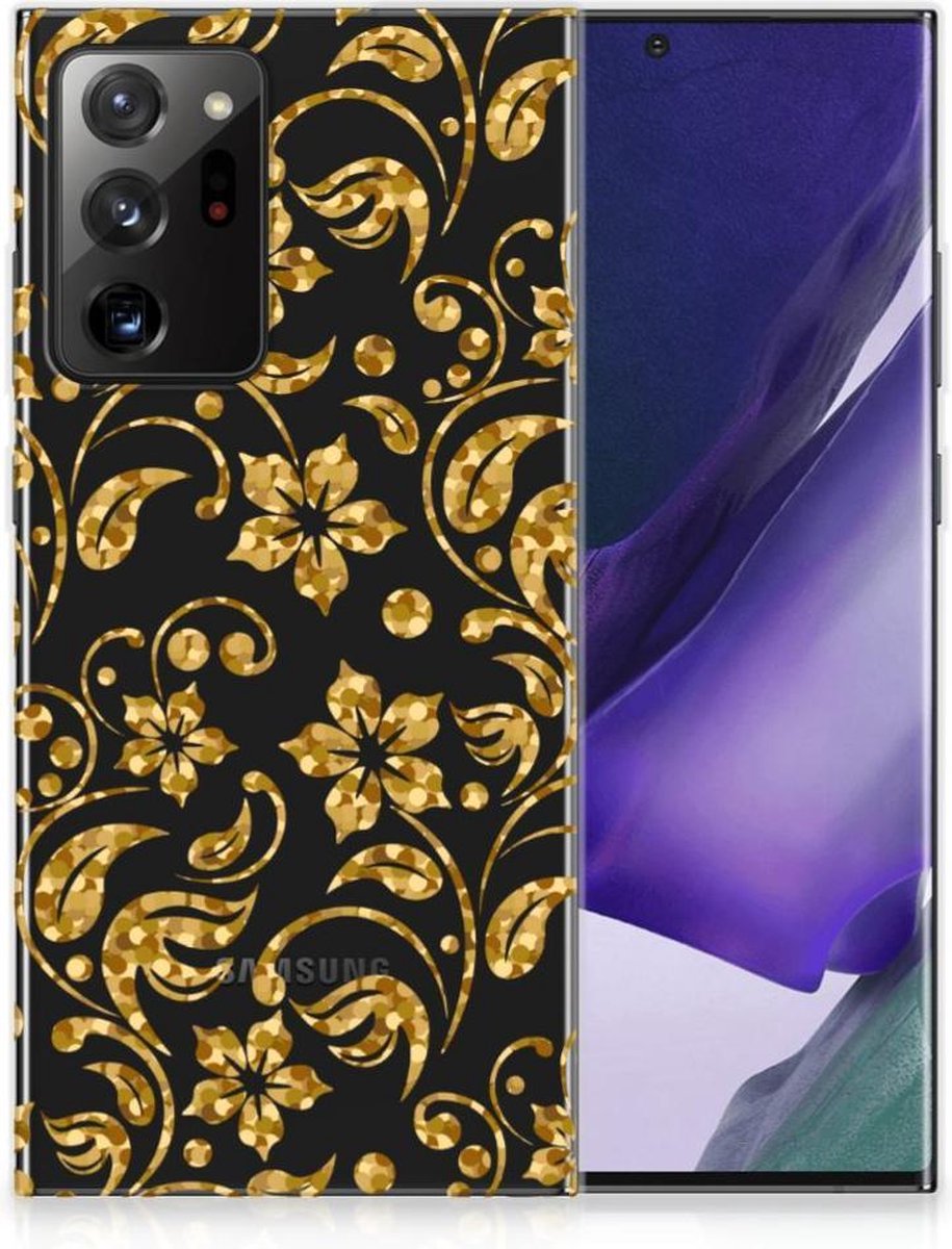 Samsung Galaxy Note20 Ultra TPU Case Gouden Bloemen