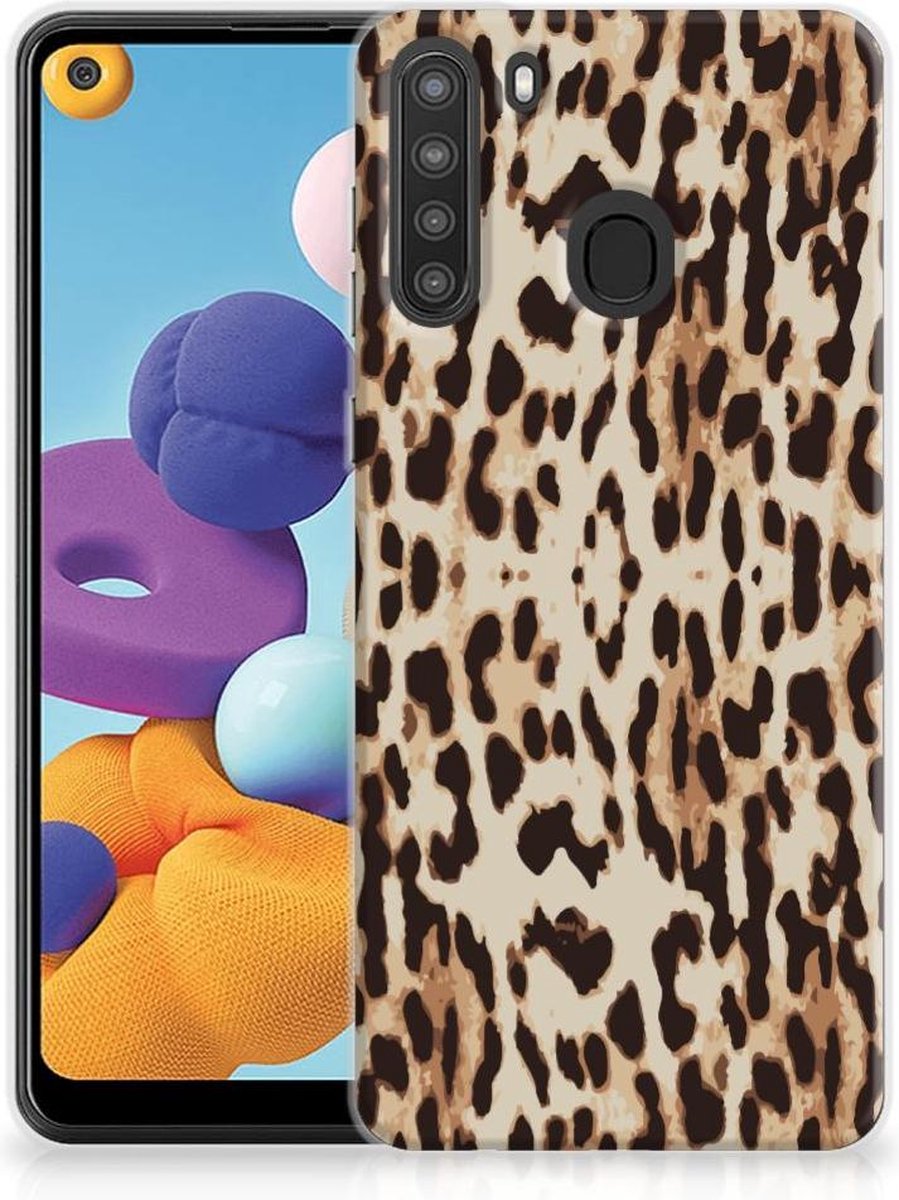 Samsung Galaxy A21 TPU Hoesje Leopard