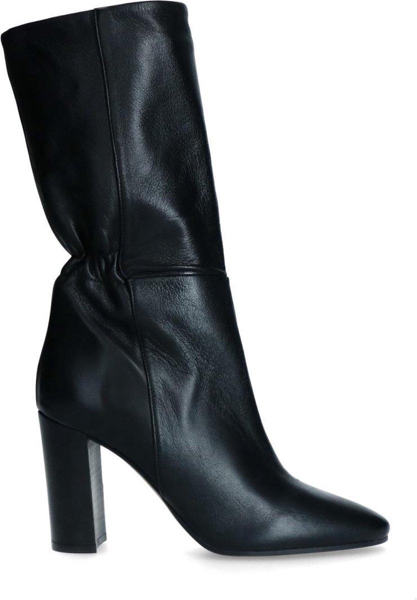 Black label - Dames - Zwarte leren afzaklaarzen - Maat 41 | bol.com