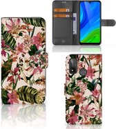 GSM Hoesje Huawei P Smart 2020 Fotohoesje ontwerpen Flowers
