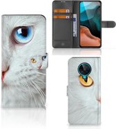 GSM Hoesje Xiaomi Poco F2 Pro Bookcover Case Witte Kat