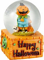 Verhaak Sneeuwbol Halloween 5 Cm Polyresin Oranje