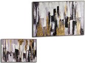 Canvas Canvas (122 x 4,5 x 82 cm) Gouden Ziverachtig