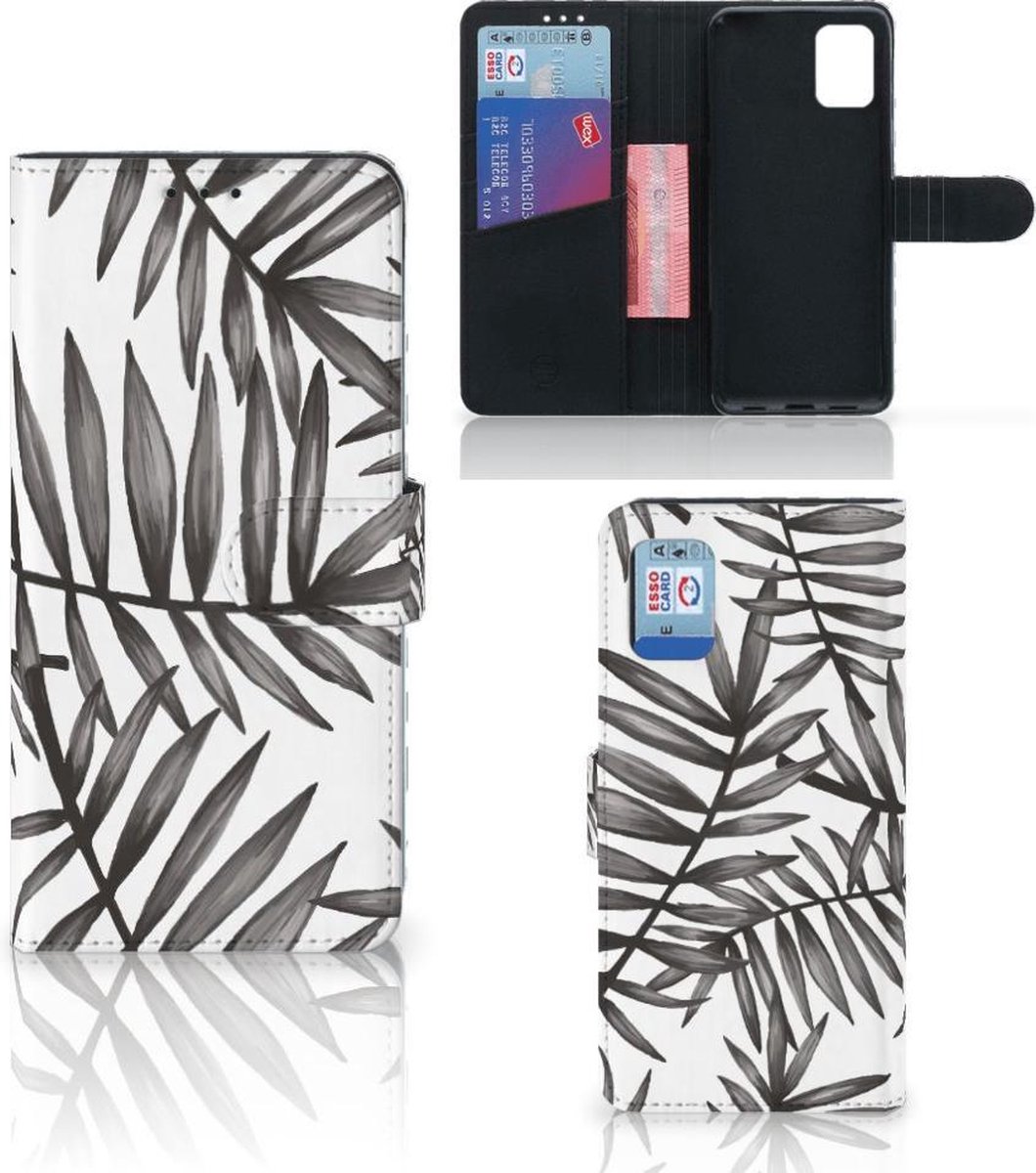 Samsung Galaxy A31 Hoesje Leaves Grey