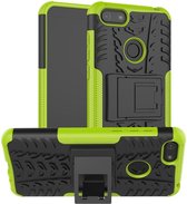 Motorola Moto E6 Play Hoesje Shockproof Hybride Kickstand Groen