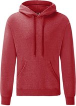 Fruit Of The Loom Heren Sweatshirt Met Capuchon / Hoodie (Heather Rood)