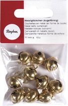 20x Metalen belletjes goud met oog 11 mm hobby/knutsel benodigdheden - Kerst kersmuts belletjes - Kattenbellen - Hobby- en Knutselmateriaal