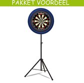 Lena Heavy Duty Dartstandaard + Dartbordverlichting Basic (Blauw)