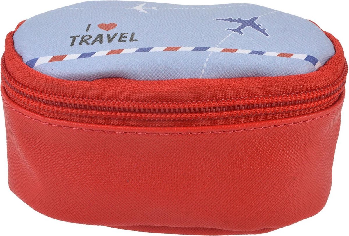 Juleeze Toilettas Dames 12x8x6 cm Rood Polyester