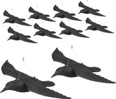 Relaxdays 10x duivenverschrikker vliegende kraai - vogelverschrikker - tuinfiguur – afweer