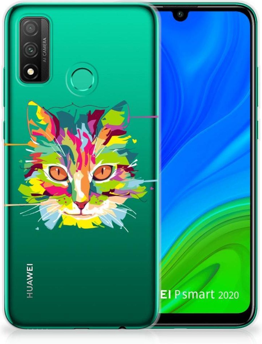 Huawei P Smart 2020 Telefoonhoesje met Naam Cat Color