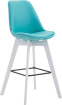 CLP Metz Barkruk - Kunstleer blauw wit