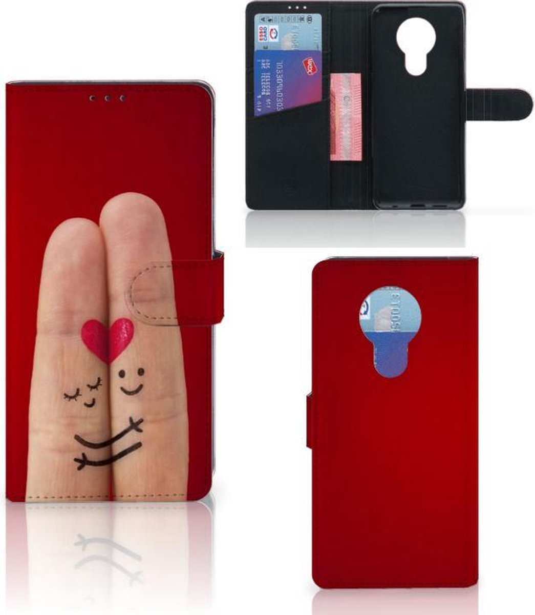 Nokia 5.3 Wallet Case met Pasjes Liefde - Origineel Romantisch Cadeau