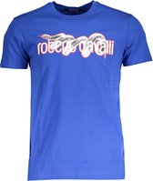 Roberto Cavalli T-shirt Blauw L Heren