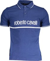 Roberto Cavalli Polo Blauw XL Heren