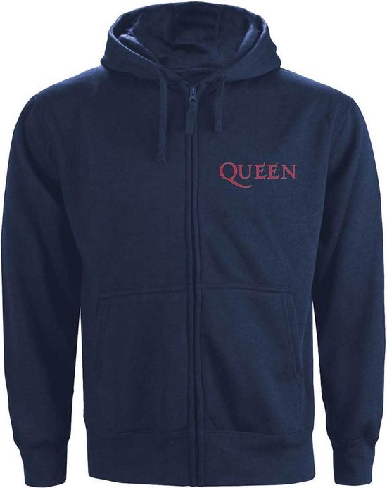 Queen - Classic Crest Vest met capuchon - S - Blauw