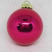 Kerstbal, pink, glans, 5 stuks: Ø 5 cm: Glas