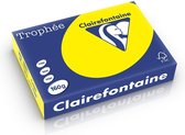Clairefontaine Trophée Intens, gekleurd papier, A4, 160 g, 250 vel, zonnegeel 4 stuks