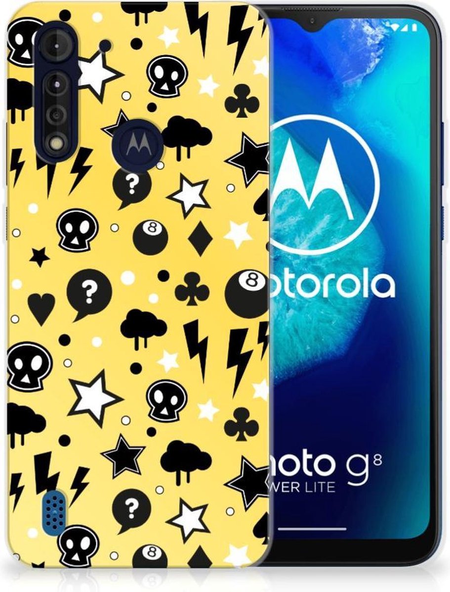 Silicone Back Case Motorola Moto G8 Power Lite Punk Geel