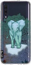 Casetastic Samsung Galaxy A50 (2019) Hoesje - Softcover Hoesje met Design - Emerald Elephant Print