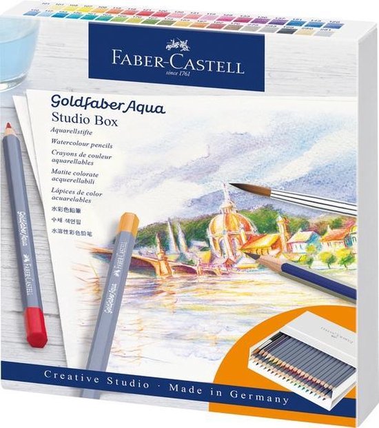 Faber Castell FC-114616 Crayon aquarelle Faber-Castell Goldfaber Studio Box  38 + 3 pièces | bol