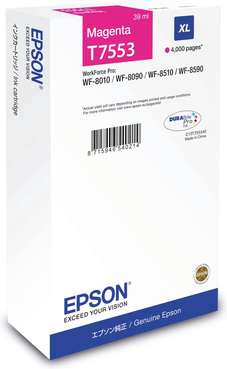 EPSON WF-8xxx Series Ink Cartridge XL Magenta