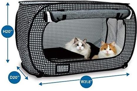 NECOICHI Draagbare stressvrije katten draagtas - reiskooi | bol.com