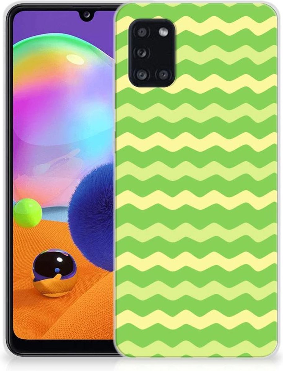 Samsung Galaxy A31 TPU bumper Waves Green