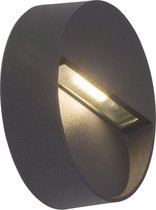 AEG lamp voor LED buitenwandlamp rond antraciet | 1x 3W LED geïntegreerd (SMD), (180lm, 3000K) | Schaal A ++ tot E | IP-beschermingsklasse: 54 - spatwaterdicht