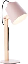 BRILLIANT lamp Draaibare tafellamp mat roze | 1x A60, E27, 30W, geschikt voor normale lampen (niet inbegrepen) | Schaal A ++ tot E | Met snoerschakelaar