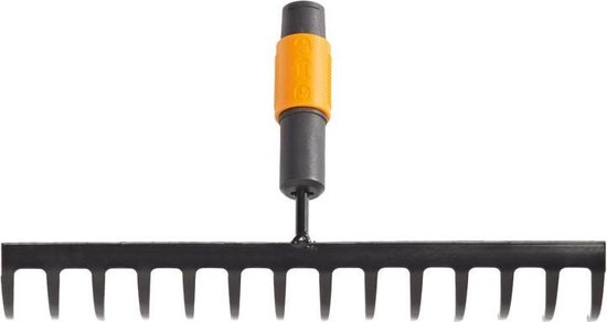 Fiskars Quikfit™ hark - Tuinhark - Opzetstuk - 14-tanden van Carbonstaal - 20,5 cm