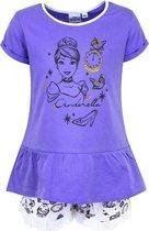 Disney Princess - Cinderella - Shortama - Paars - Maat 104 - 4 jaar